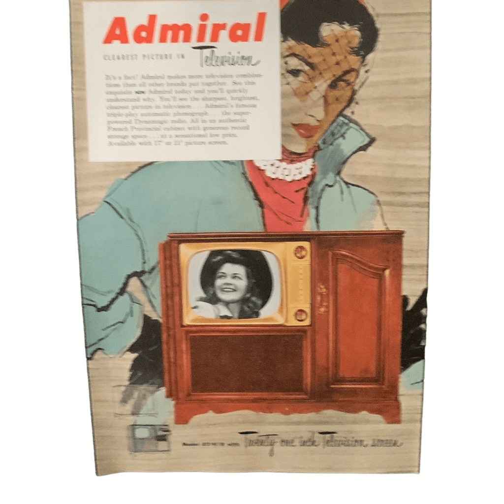 Vintage 1951 Admiral Clearest Picture in Television Ad Advertisment