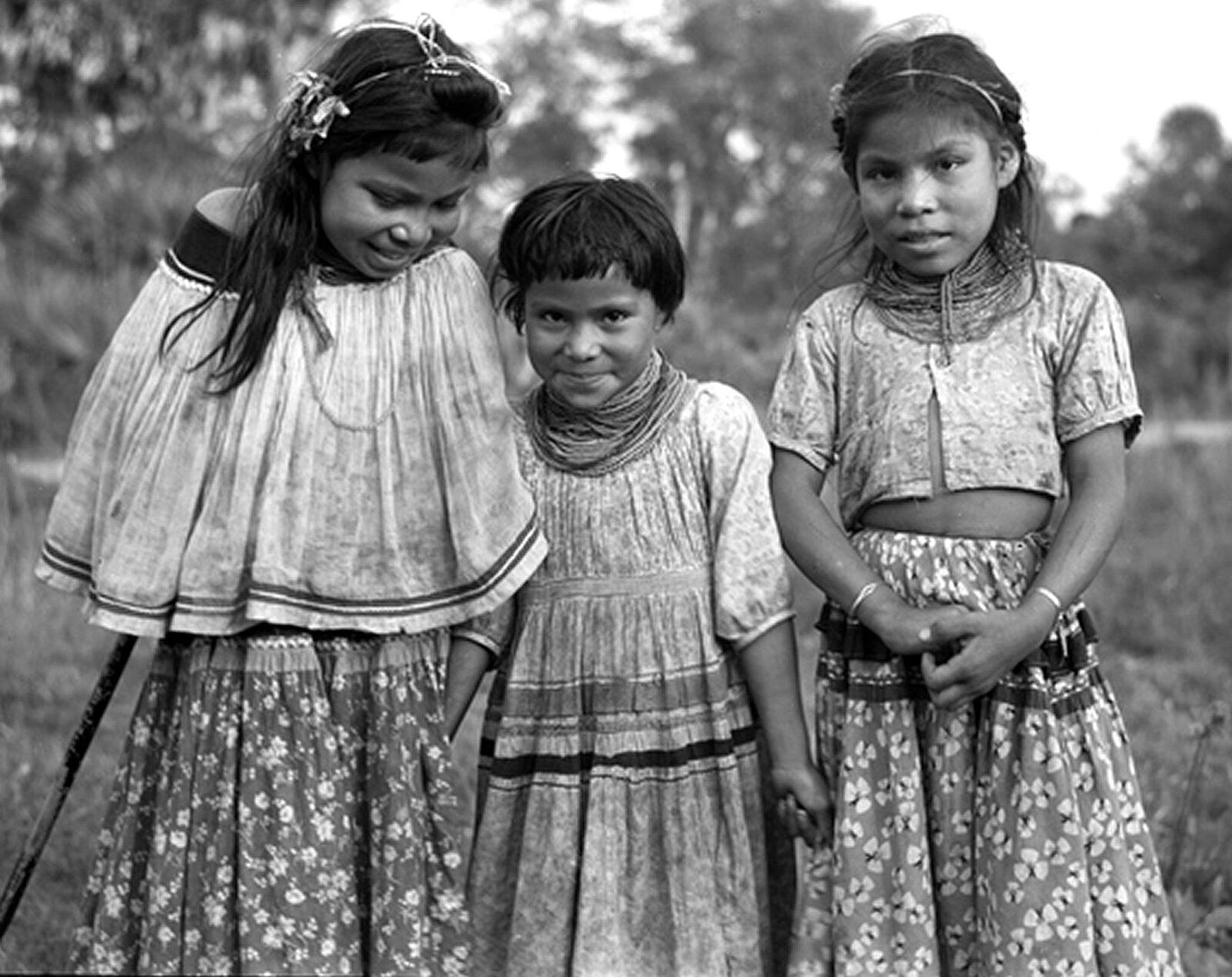 1948 Cute SEMINOLE CHILDREN on Brighton Reservation PHOTO  (187-z)