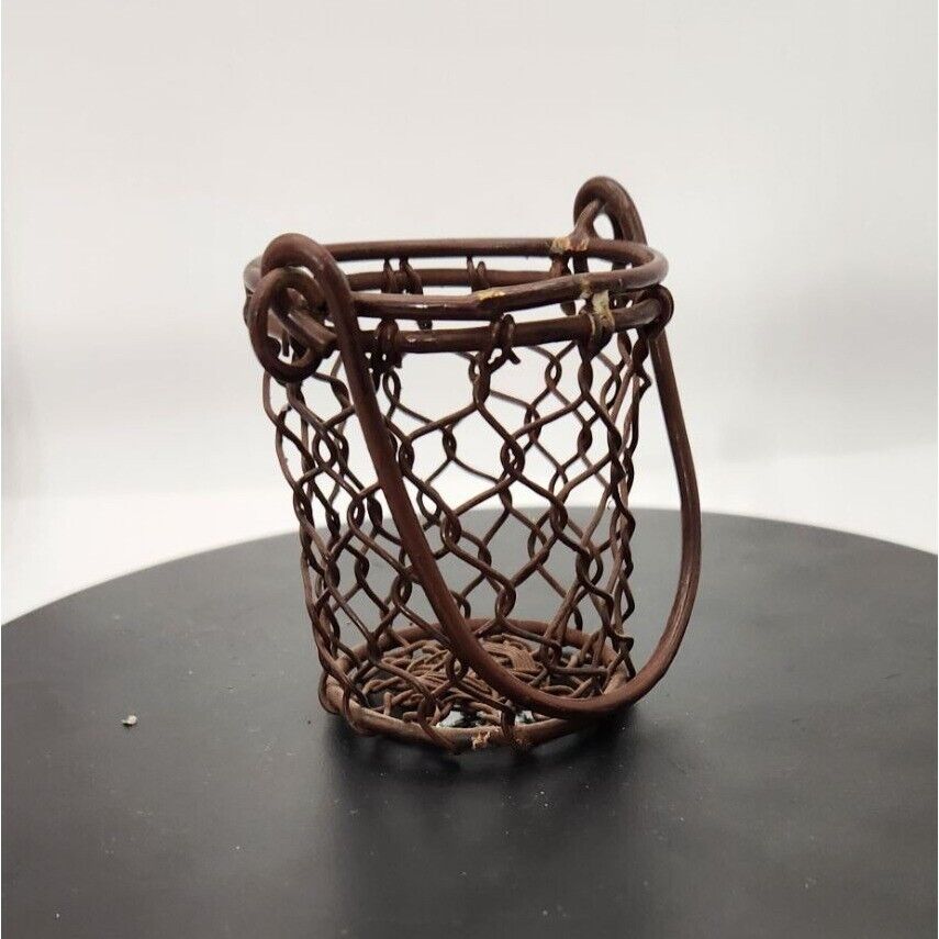 Small Hand-Woven Wire Basket