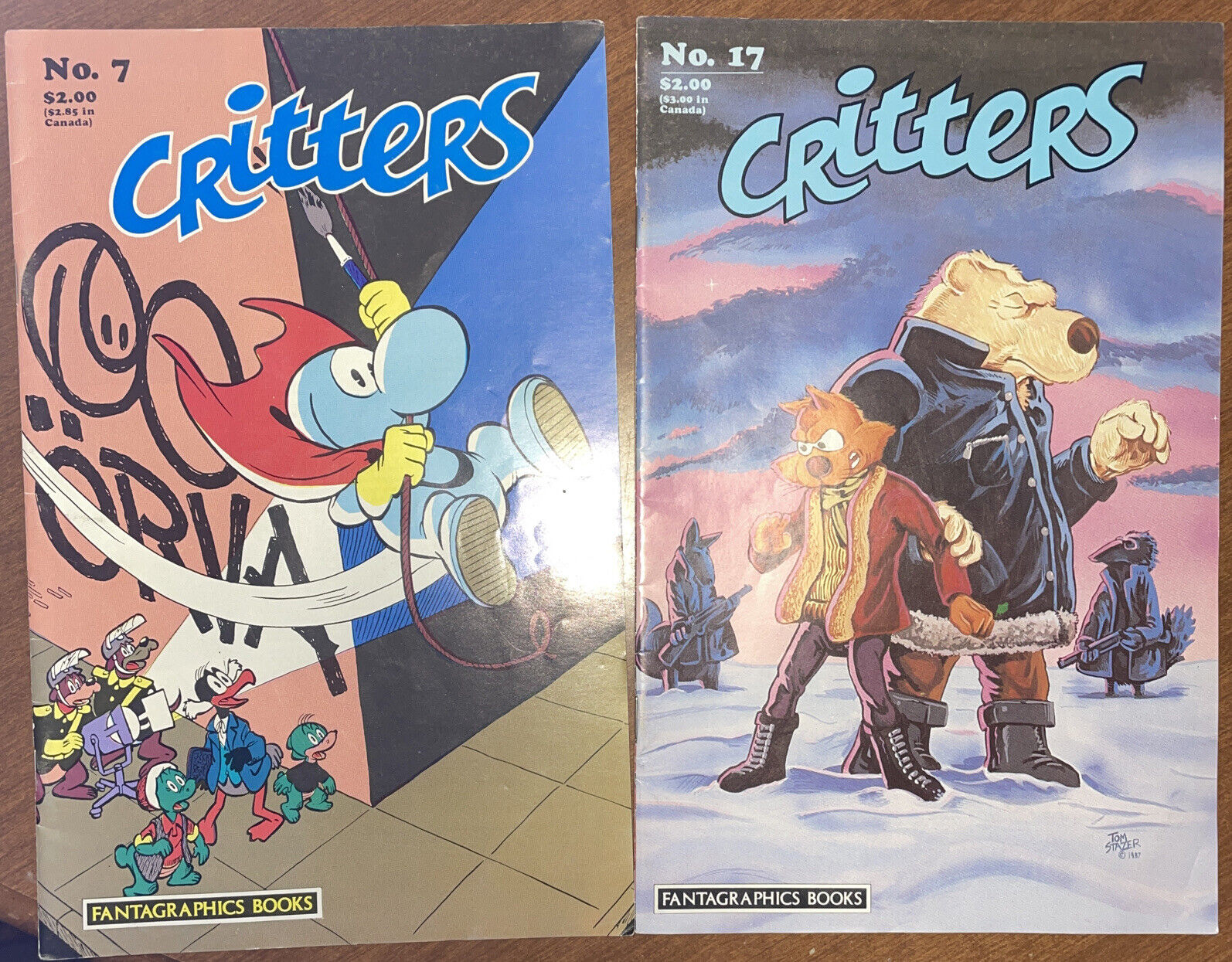 Critters #7 and #17 NM/NM+ (Fantagraphics,1986/87; Orva And Lionheart