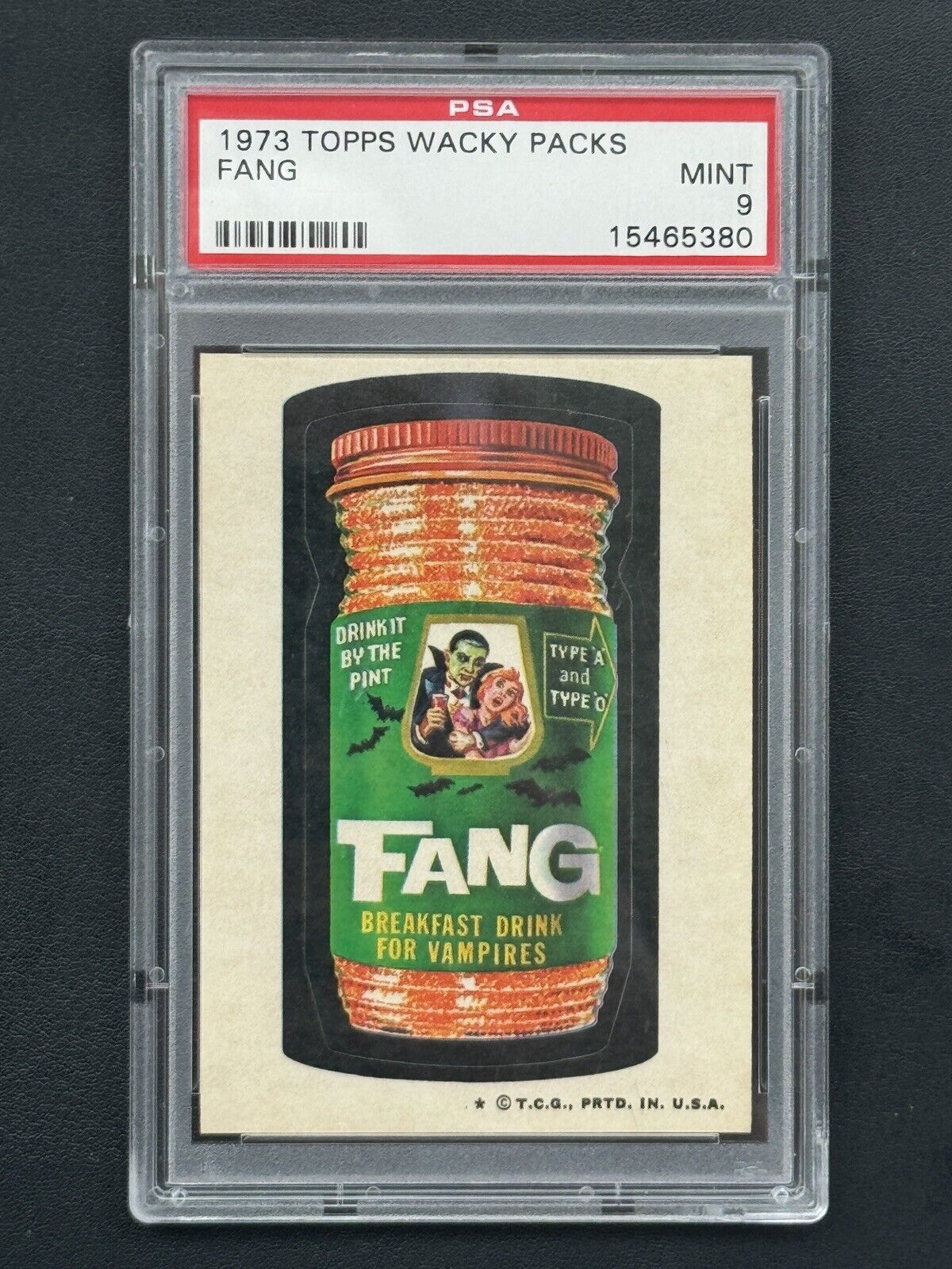 1973 Topps Wacky Packages, Series 4 FANG PSA 9 MINT