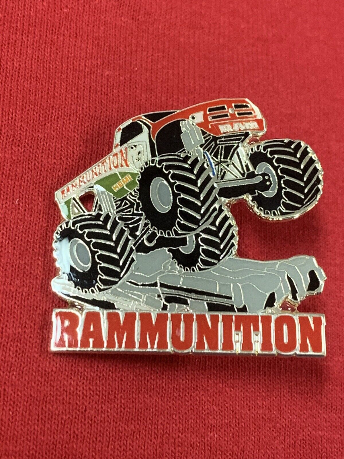 Rammunition Monster Truck collectible lapel pin, tie tack, hatpin museum 4X4