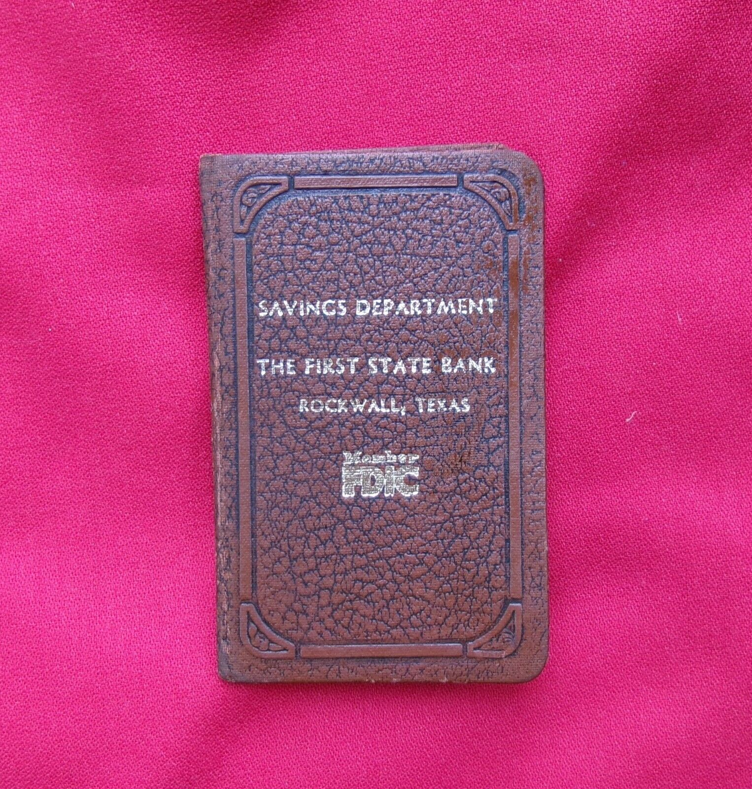 Vintage 1970\'s Savings Account  Passbook First State Bank, Rockwall Texas