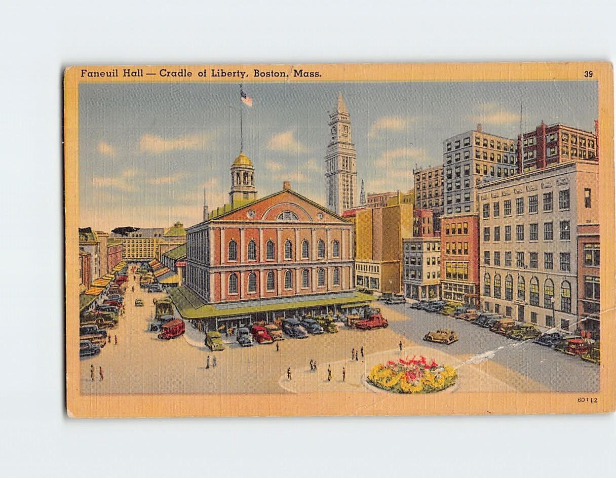 Postcard Faneuil Hall Cradle of Liberty Boston Massachusetts USA