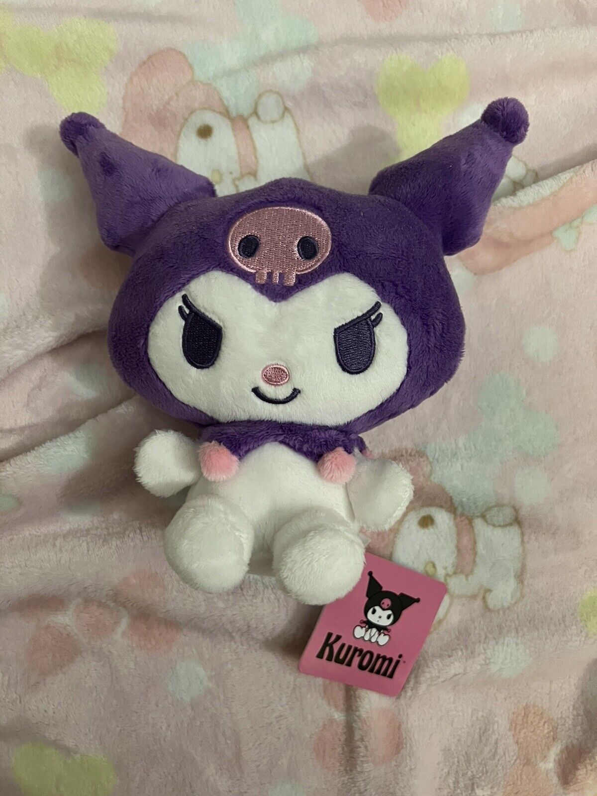 New Sanrio Kuromi Purple Sitting Plush Toy
