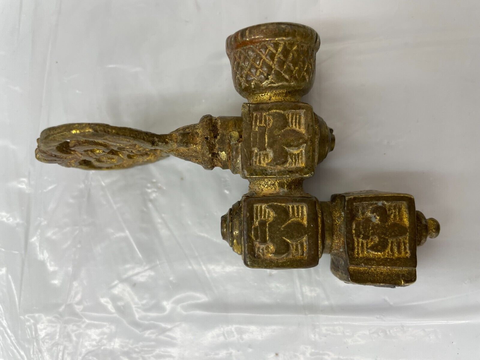 Antique Brass Ornate Victorian Gas Valve w/ Adjustment