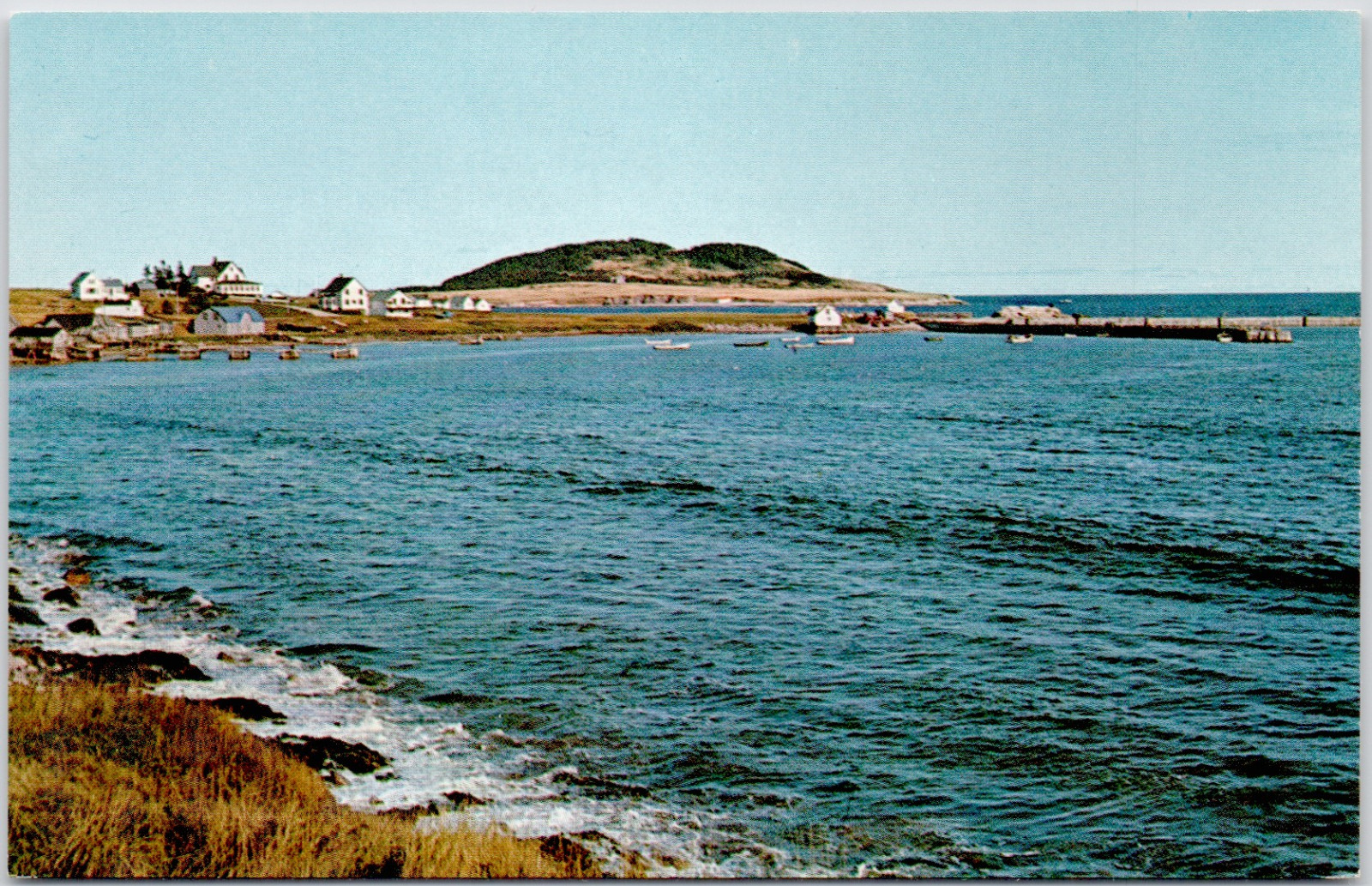 Cape Breton Nova Scotia Canada Pleasant Bay Igonish Island NS Vintage Postcard