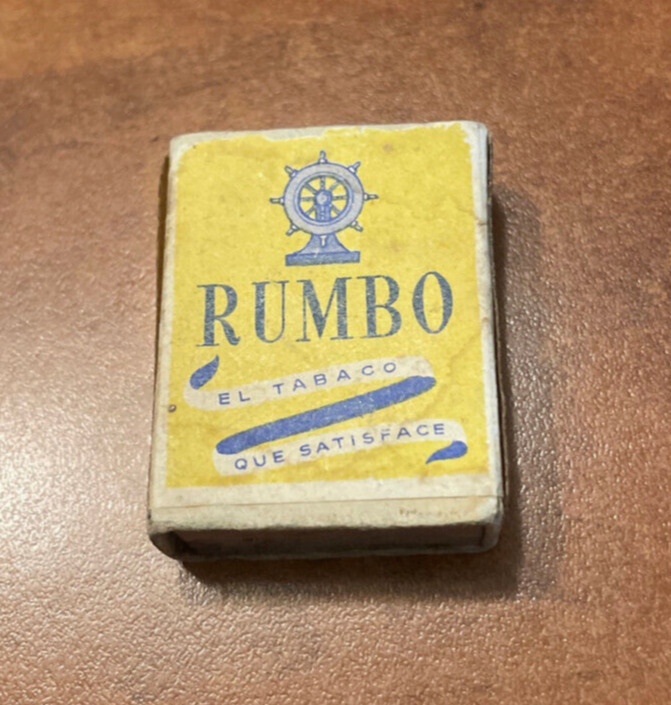 RARE Vintage RUMBO Spanish Matchbook Match Box & Matches