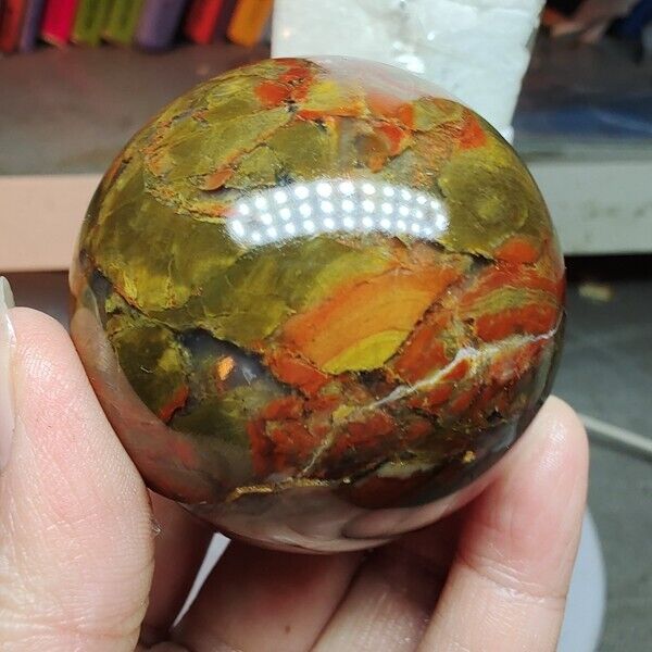 255g WOW Natural Rare Pietrsite Quartz Sphere Crystal Energy Ball Healing Decor