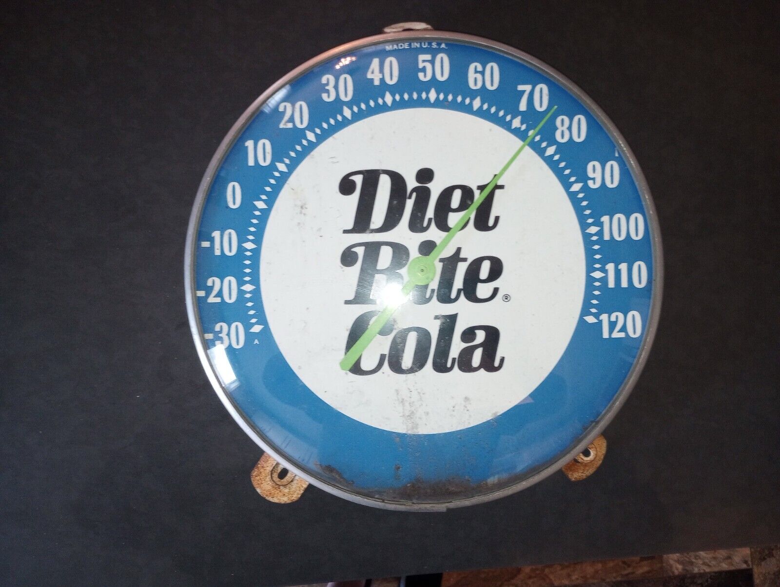 Diet Rite Cola Antique Vintage Thermometer Round RARE
