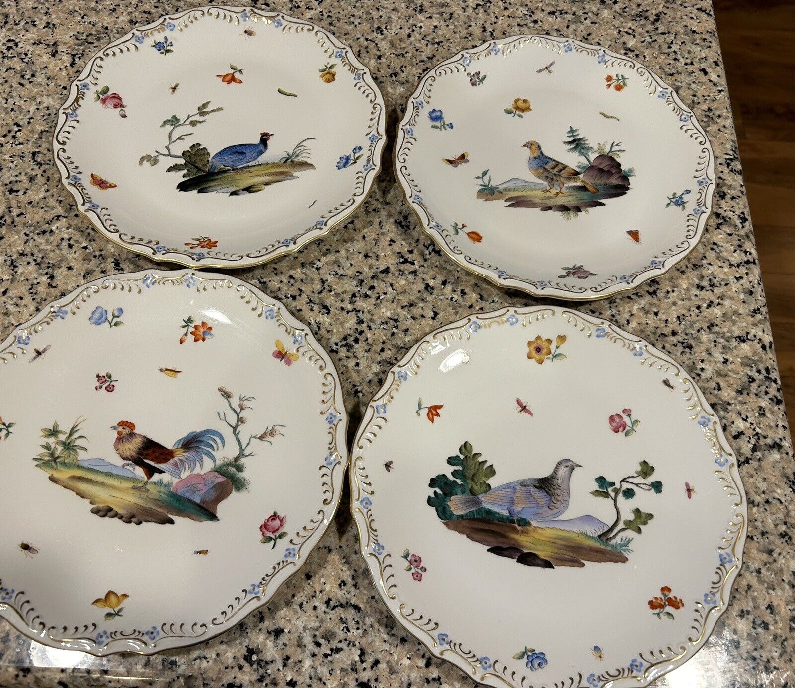Jeanne Reed's hand painted 10” porcelain Bird Plates Newport Preservation VTG