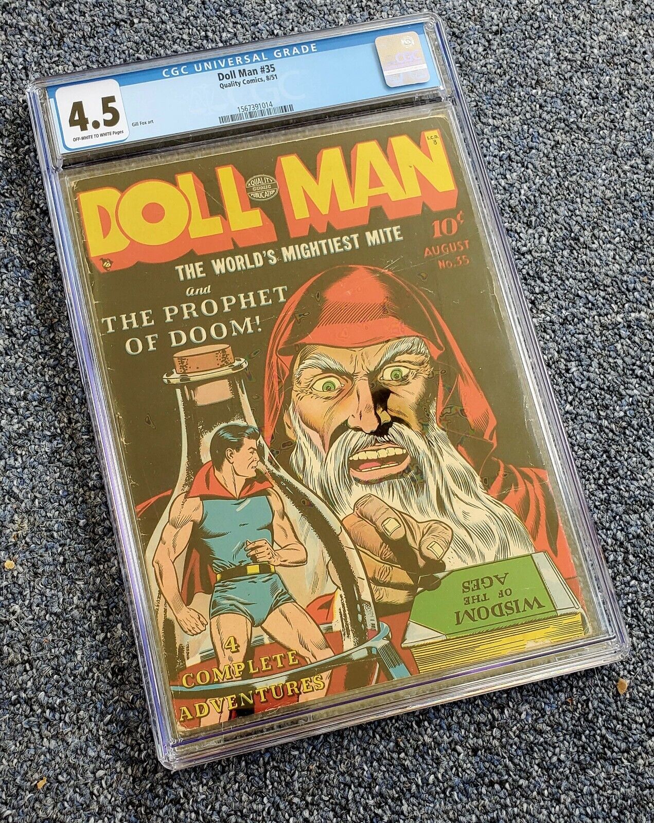 Doll Man #35 (Quality ,1951) CGC VG+ 4.5 Off White/White Pages ~ Scarce 