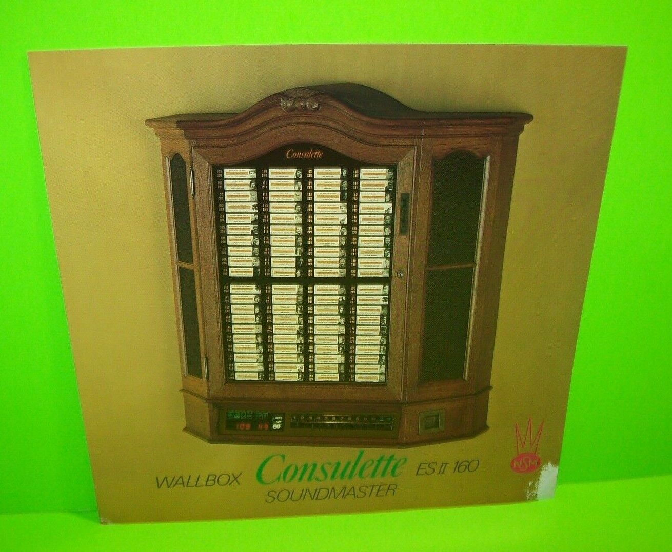 NSM Consulette Wall ES II 160 Original German Phonograph Jukebox Music Flyer