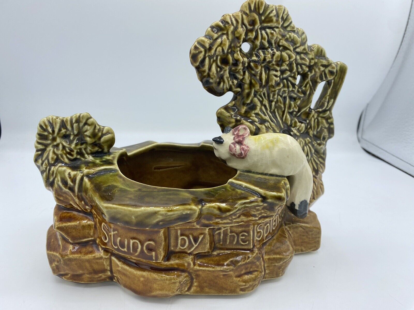 Rare 1957 McCoy Cat Planter “Stung By The Splendor Of A Sudden Thought\