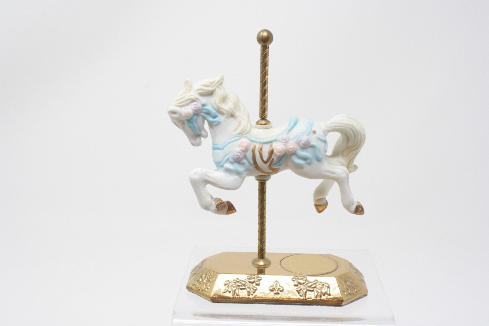 Westminster Mini Carousel Dancing Horse Genuine Porcelain Bisque Collectible