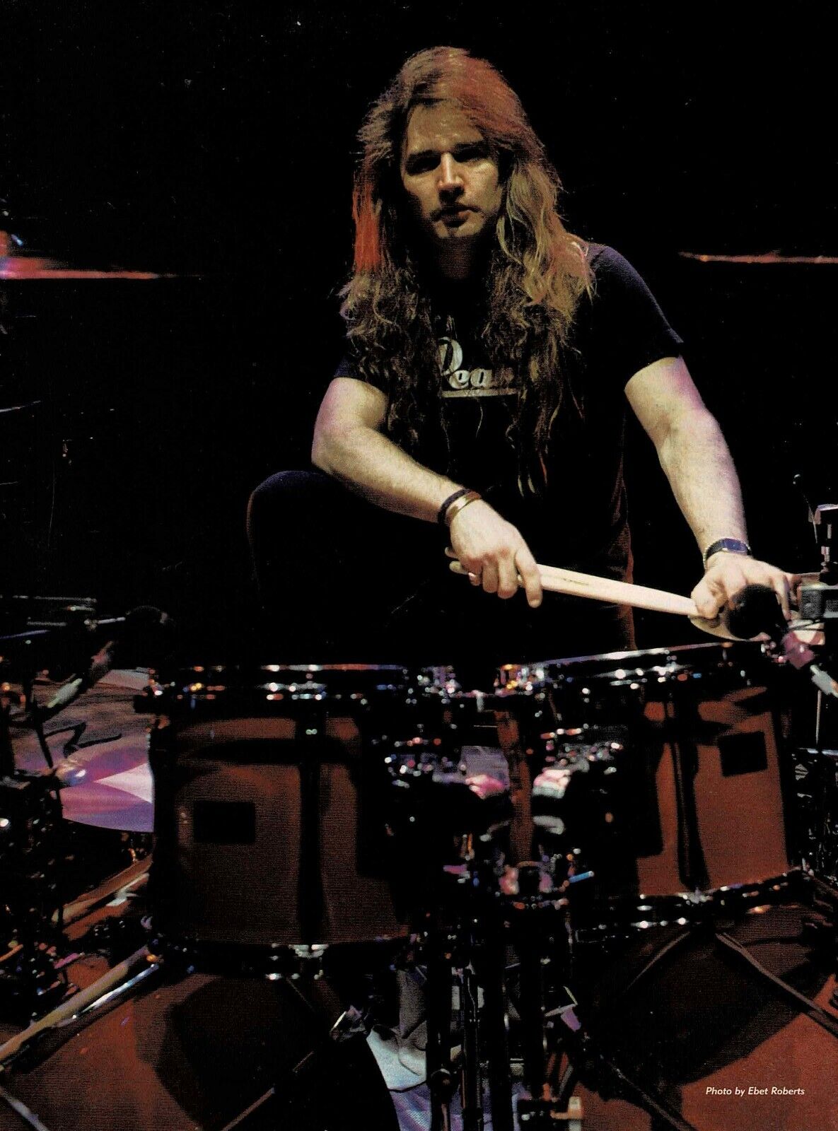 ERIC SINGER - Drummer - Music Print Ad Photo - 1990