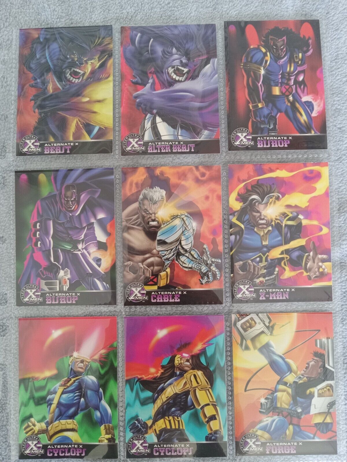 1994 Fleer Ultra Xmen Chromium Lot 144 Cards COMPLETE 20 CARD EMBOSSED SUBSET...