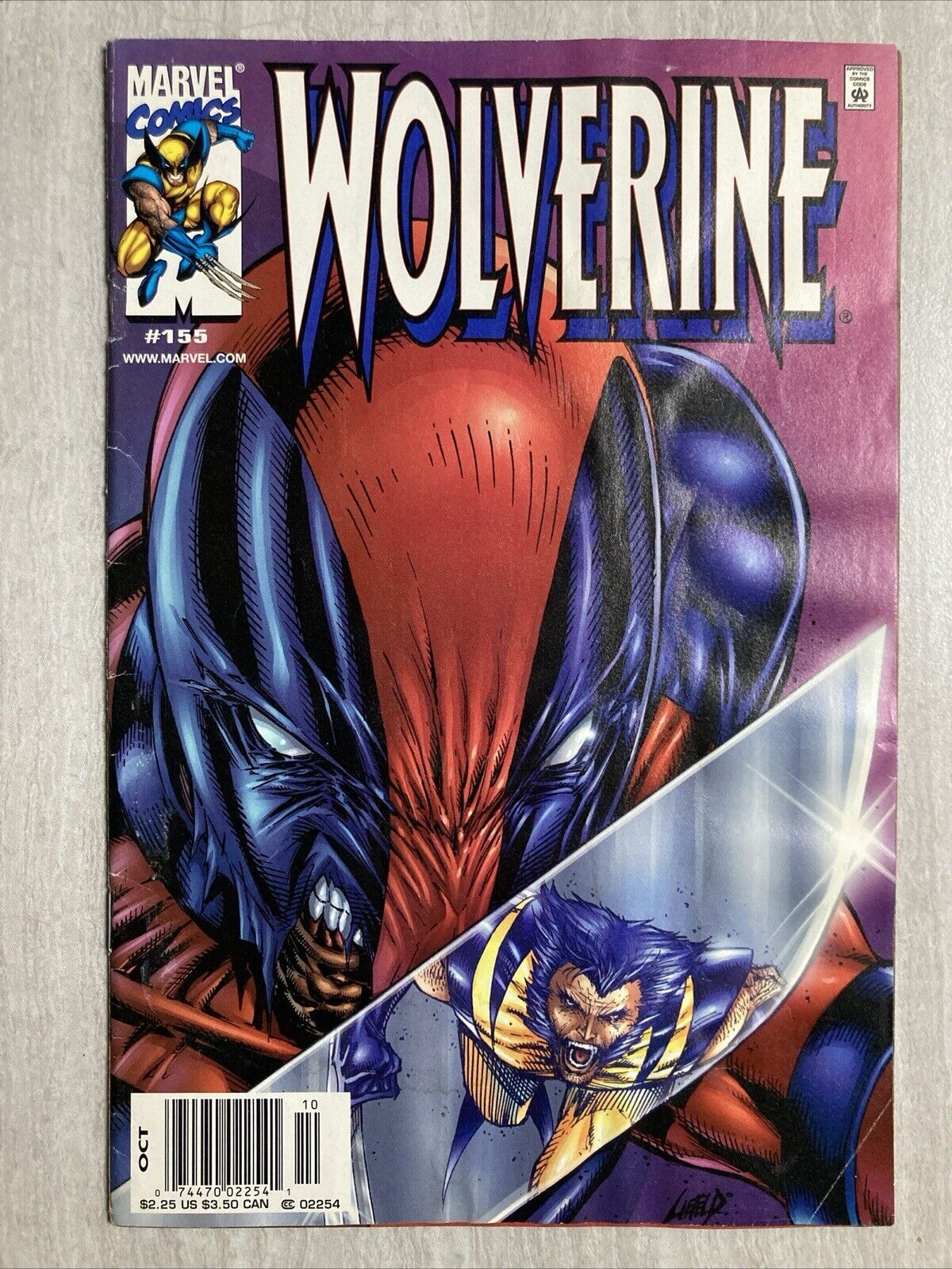 Wolverine #155 Newsstand (Marvel Comics 2000) Deadpool - Hulk 340 Homage