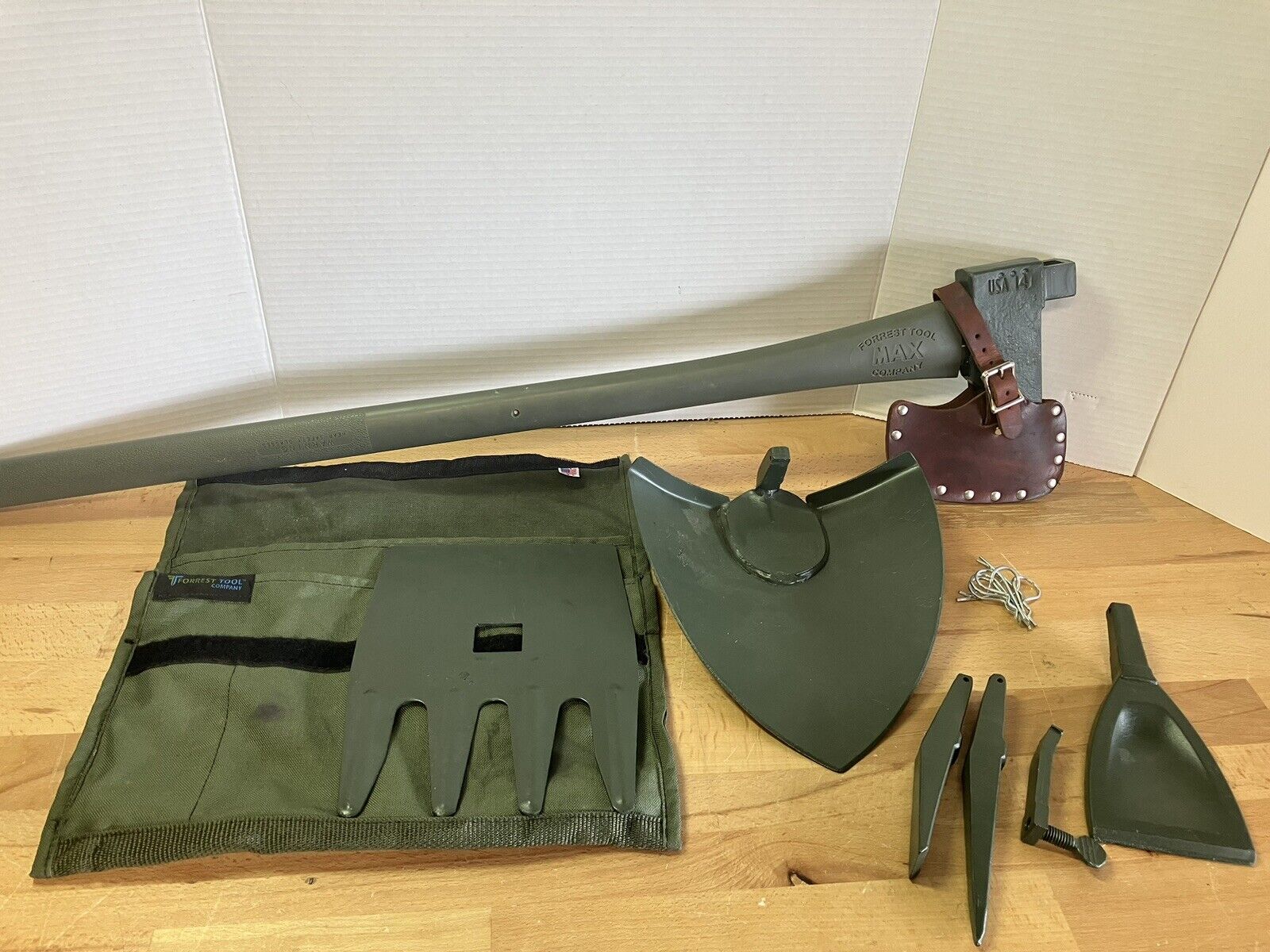 USGI Forrest Tool Co MAX Military Axe Set W/ Shovel, Picks, and Rake Hoe Attach