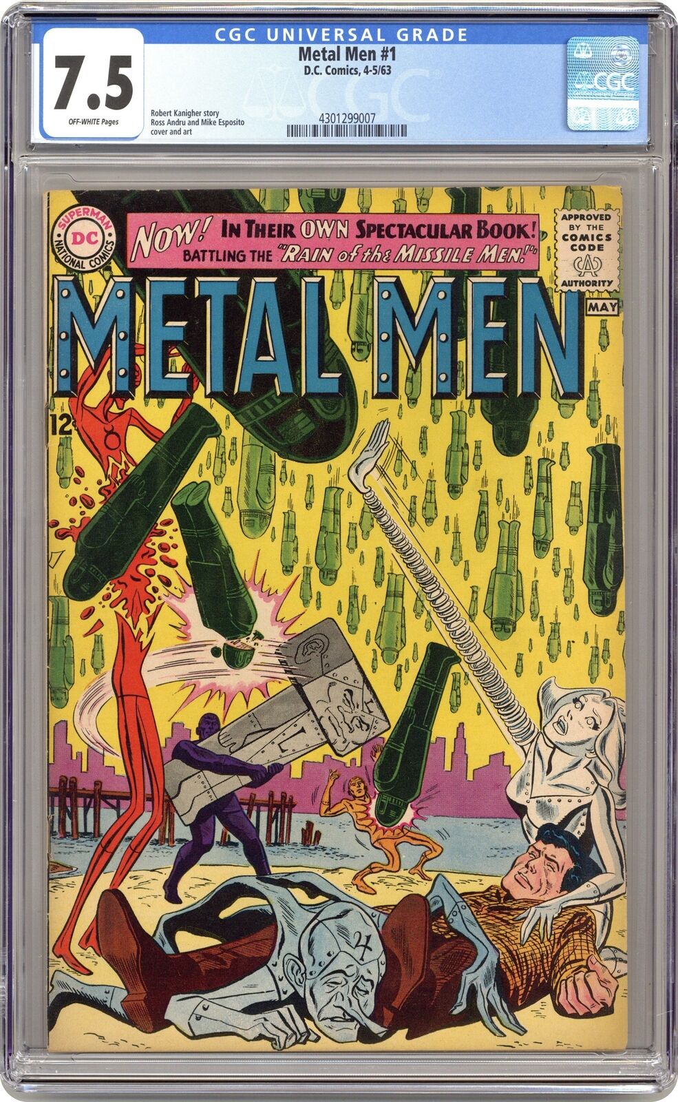 Metal Men #1 CGC 7.5 1963 4301299007