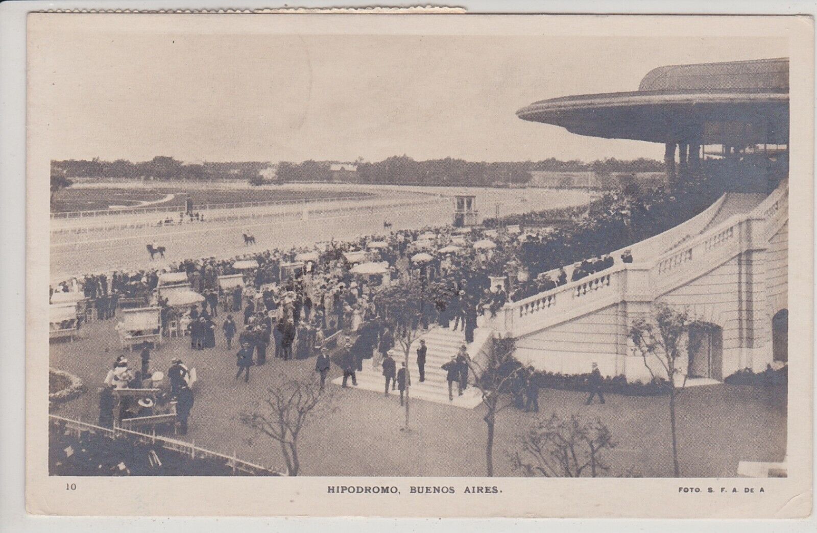 Buenos Aires, Argentina. Hipodromo Vintage Real Photo Postcard.