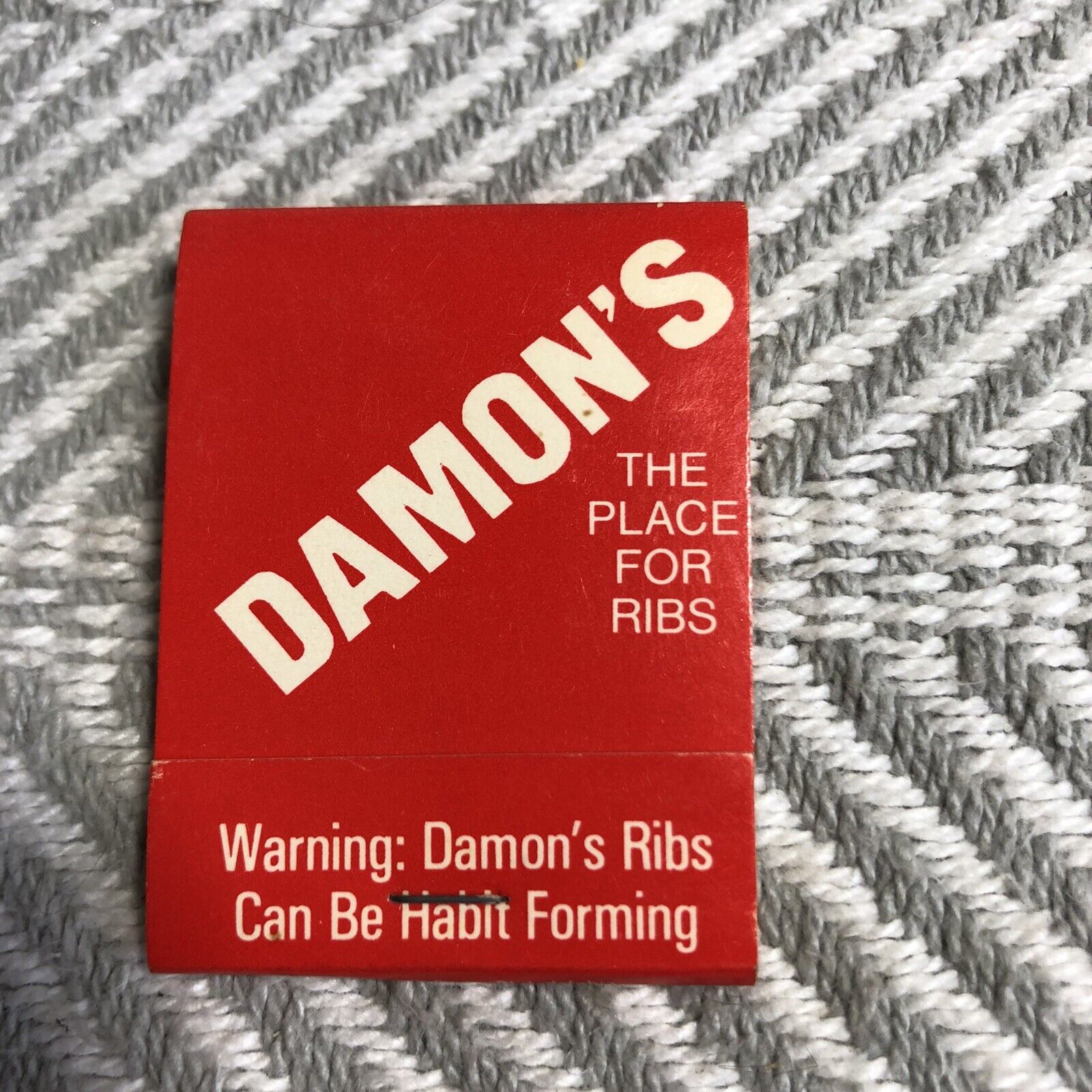 Vintage Restaurant Matchbook Damons The Place For Ribs 