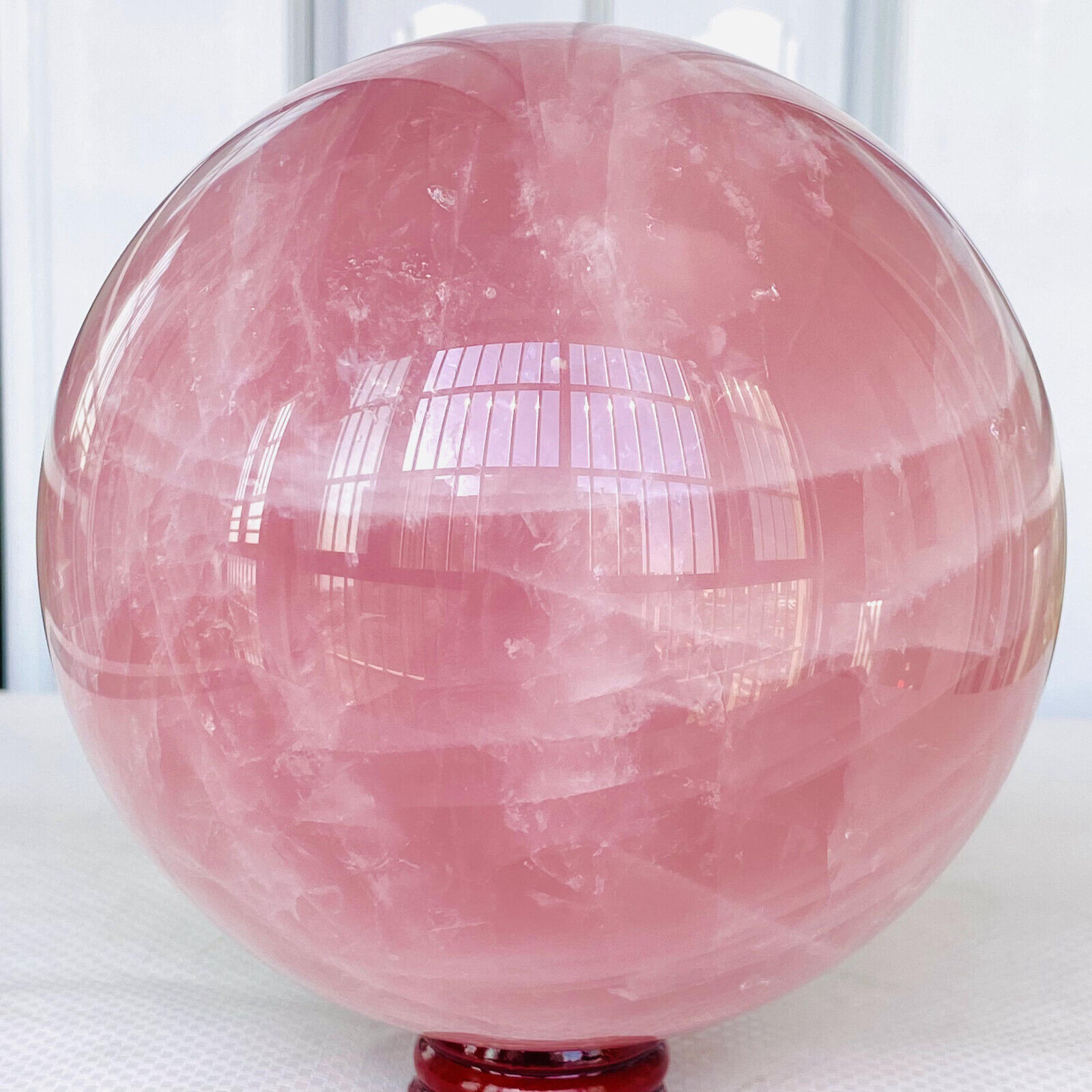 3020g Natural Pink Rose Quartz Sphere Crystal Ball Reiki Healing