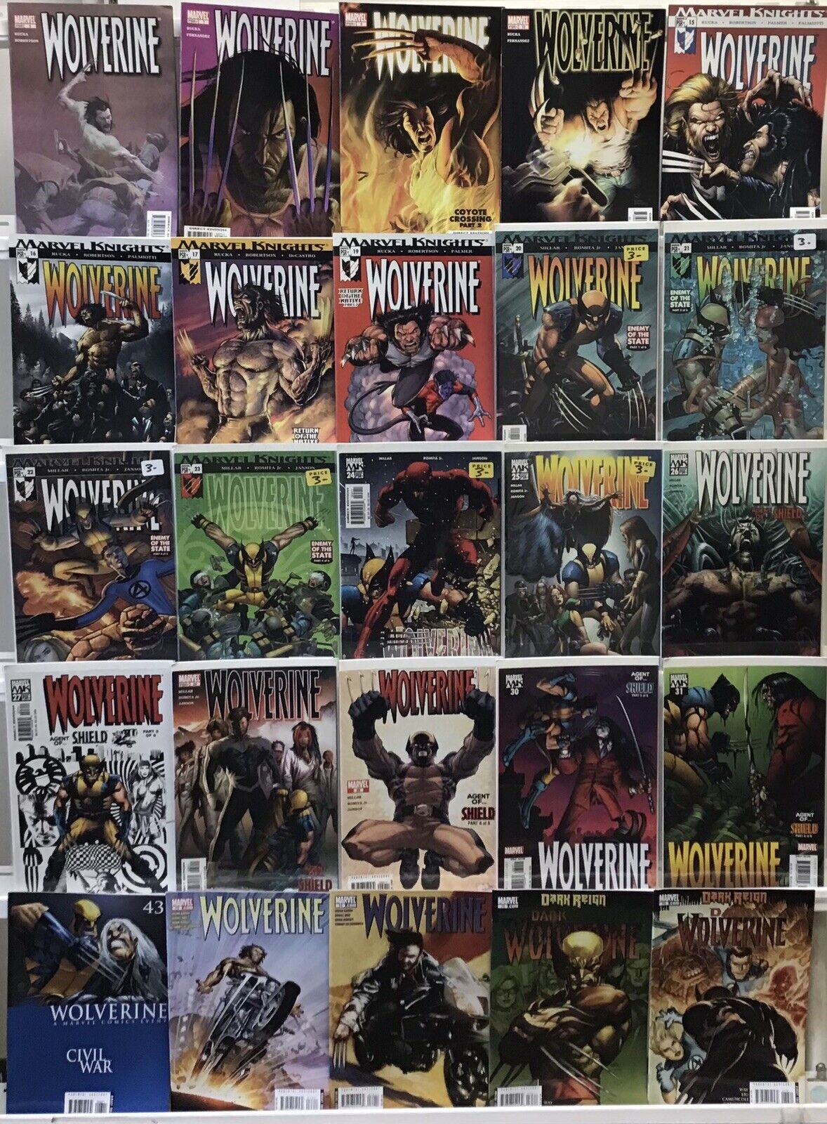 Marvel Comics - Wolverine Vol 3 - Comic Book Lot Of 25