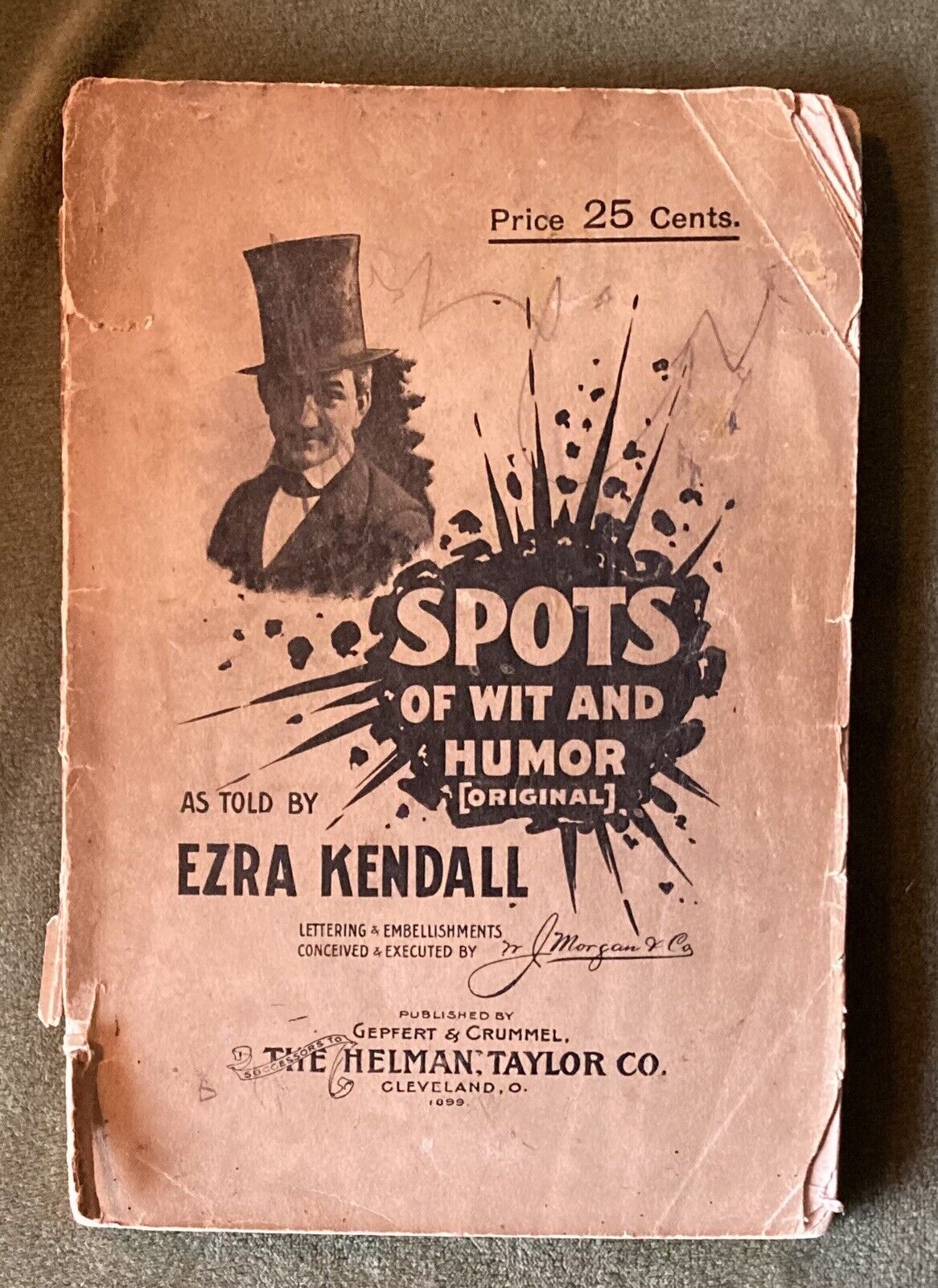 1899 - Spots Of Wit And Humor (Original) by Ezra Kendall Paperback