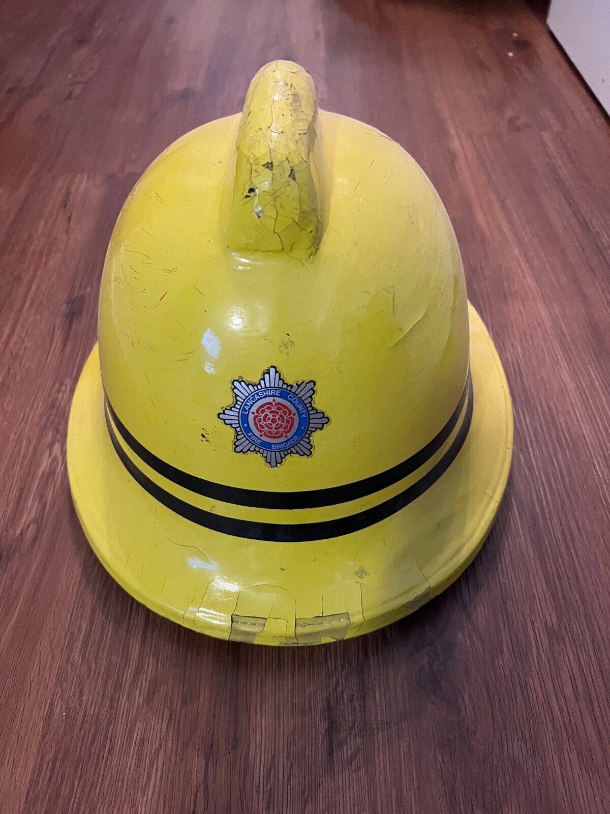 Anitique British Fire Helmet - Landcaster County Fire Brigade 1979
