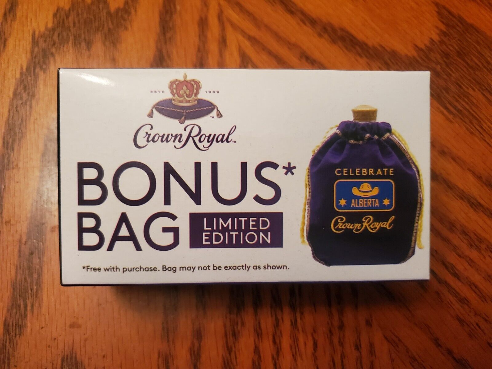 Crown Royal Alberta Drawstring Bag 750ml. Still In Box.  