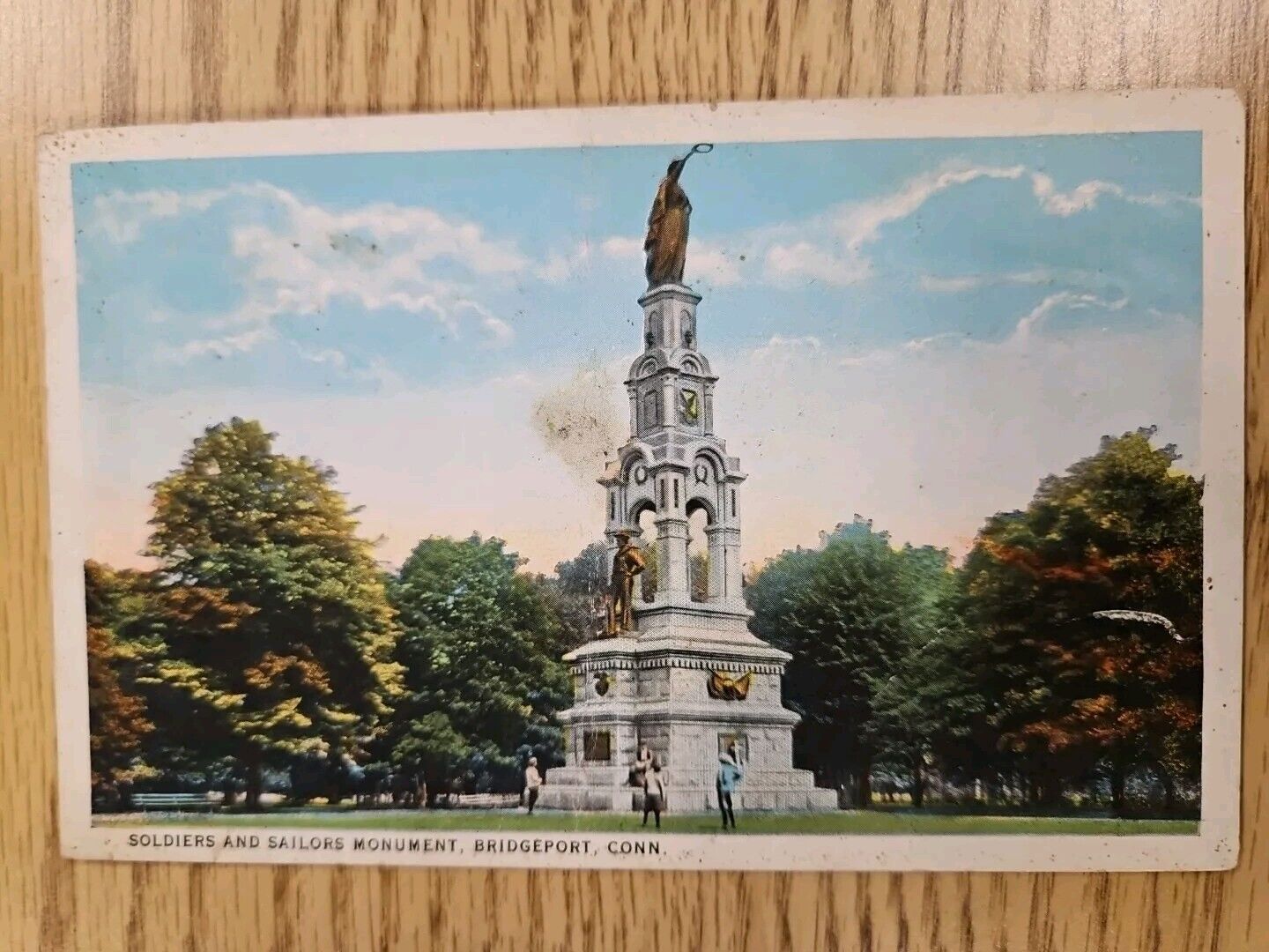 1924 Bridgeport CT, Soldiers And Sailors Monument, Franklin Stamp 