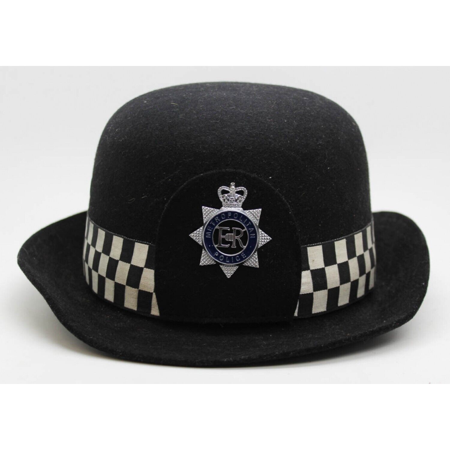 New Obsolete Superb British METROPOLITAN POLICE Female (WPC) Bowler Black hat