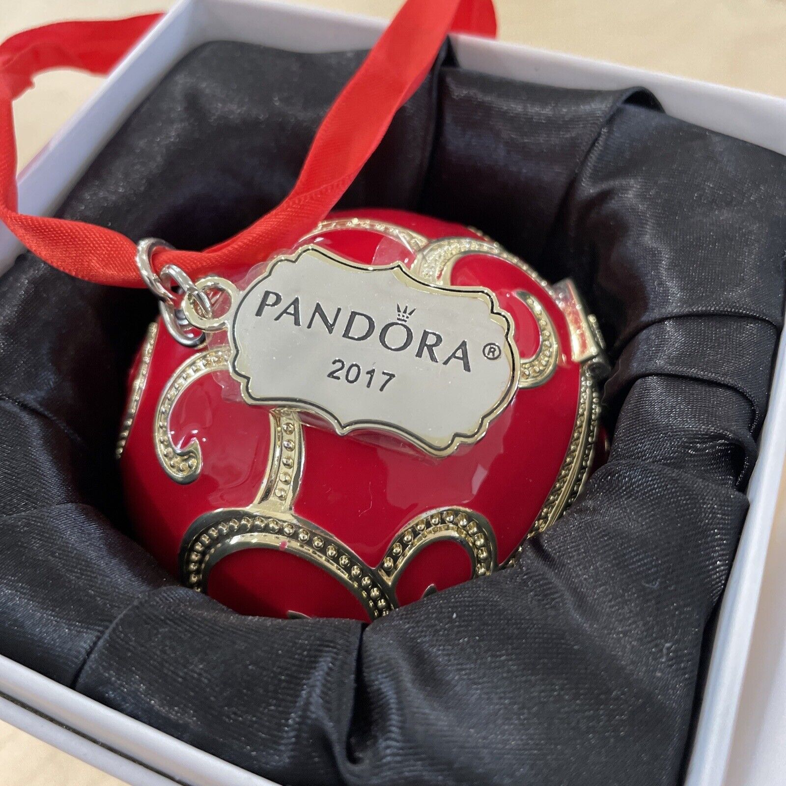PANDORA Red CHRISTMAS 2017 Holiday ROCKETTES ORNAMENT in Box