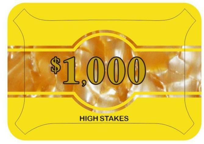 High Stakes $1000 Poker Plaque Premium Quality NEW James Bond Casino Royale 