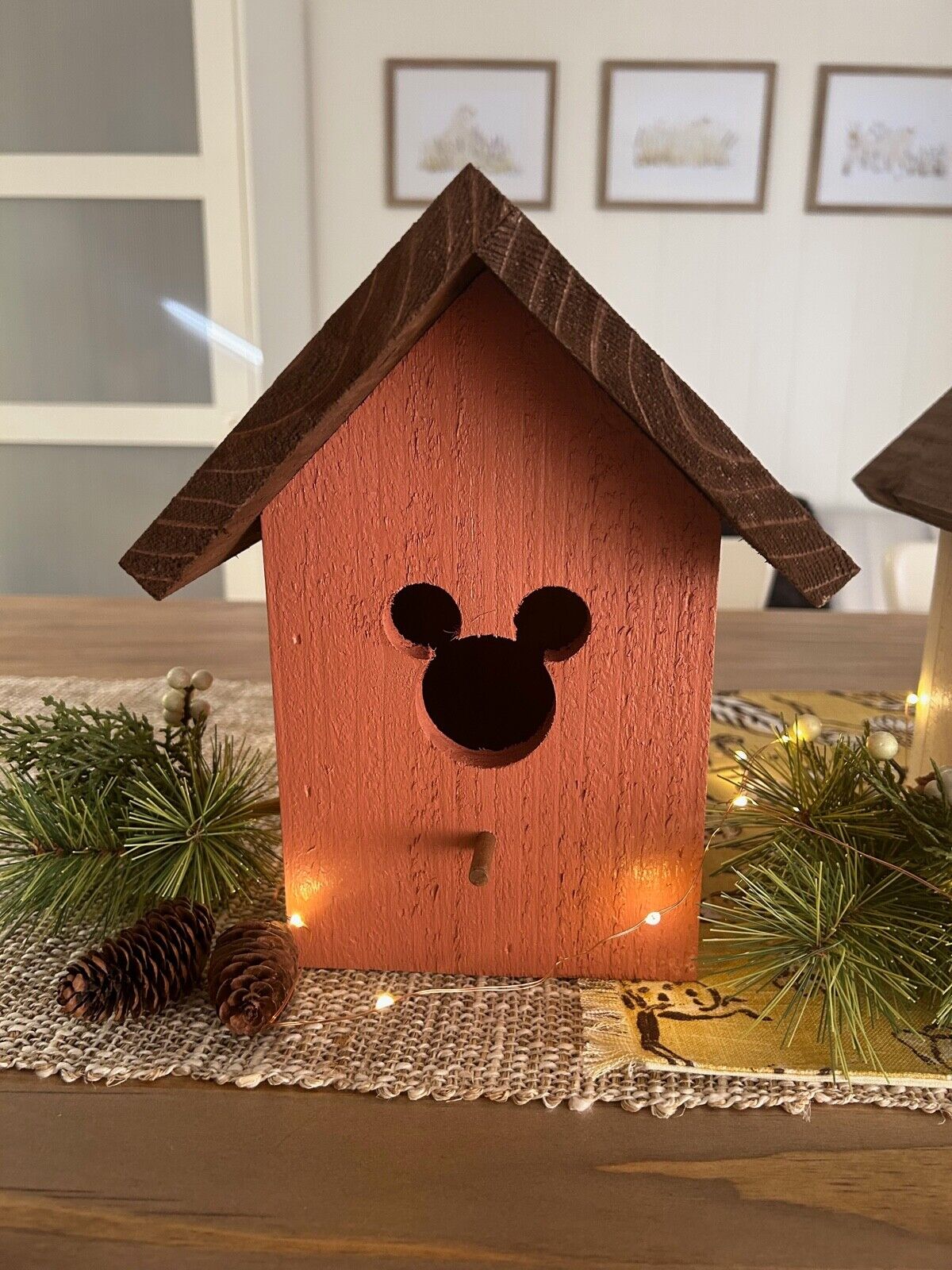 Disney Cedar Birdhouse/Home Decoration/ Disney Crafts/Mickey/ Crafts