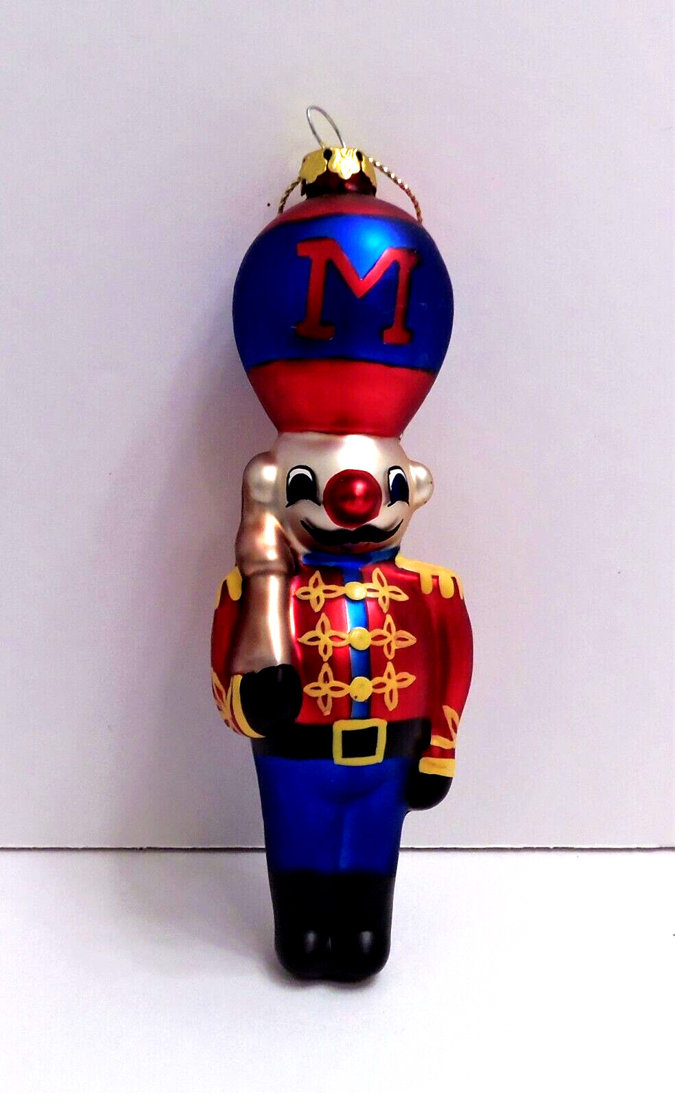 Macy's Holiday Soldier Blown Glass Christmas Ornament 2001