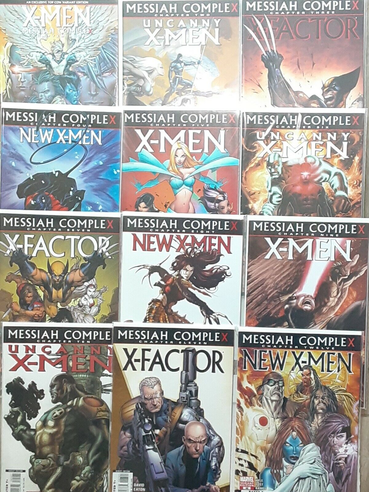 X-Men Messiah Complex 1-13 complete variant set - Campbell, Silvestri Untouched