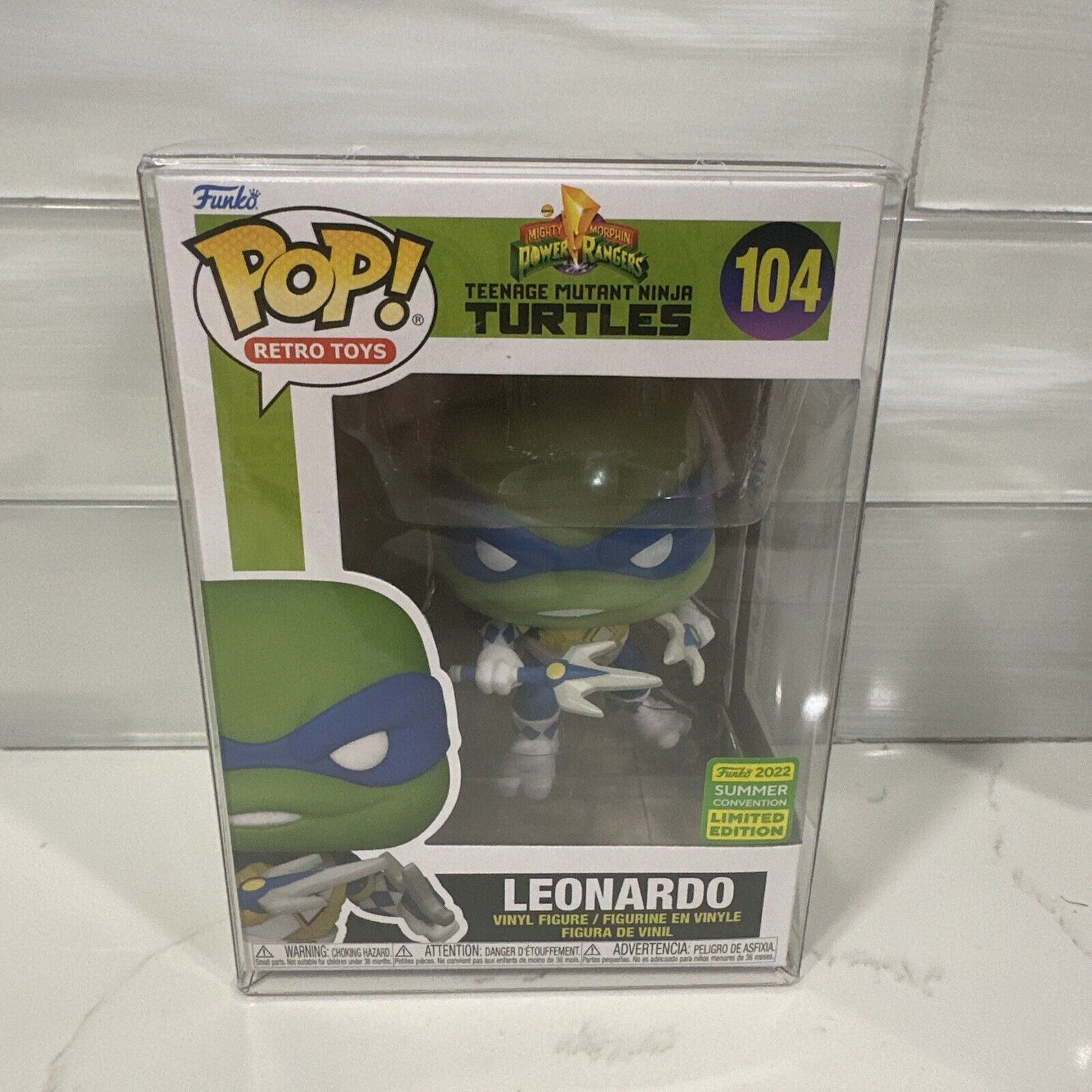 Funko Pop TMNT Leonardo - Blue Power Ranger With Protector 104