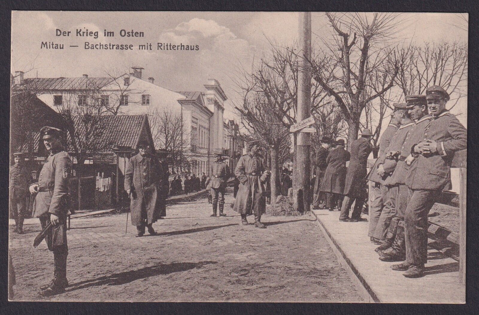 LATVIA, Postcard Mitau (Jelgava), Bachstraße, Unused