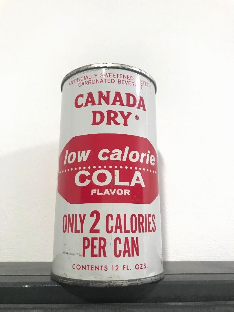 Canada Dry Soda Can - EMPTY, 12 oz Low Calorie Cola Pop CAN, No Top Lid, MiraCan