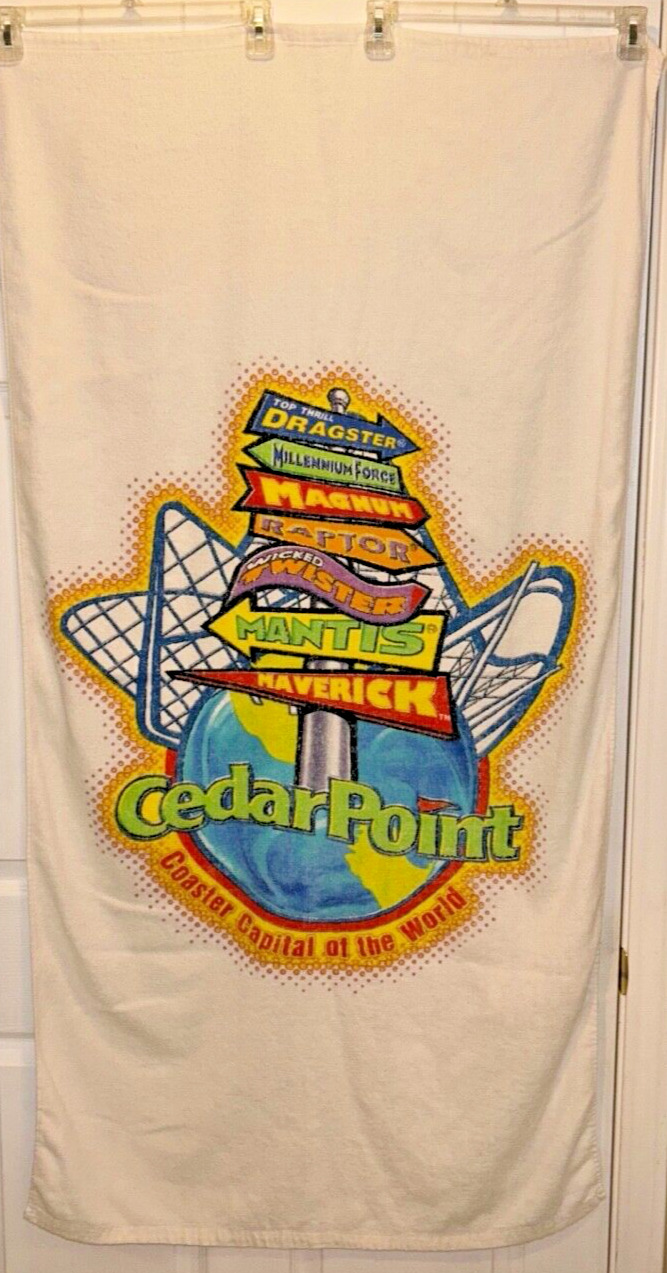 Cedar Point Roller Coaster Beach Towel Top Thrill Dragster Wicked Twister Mantis