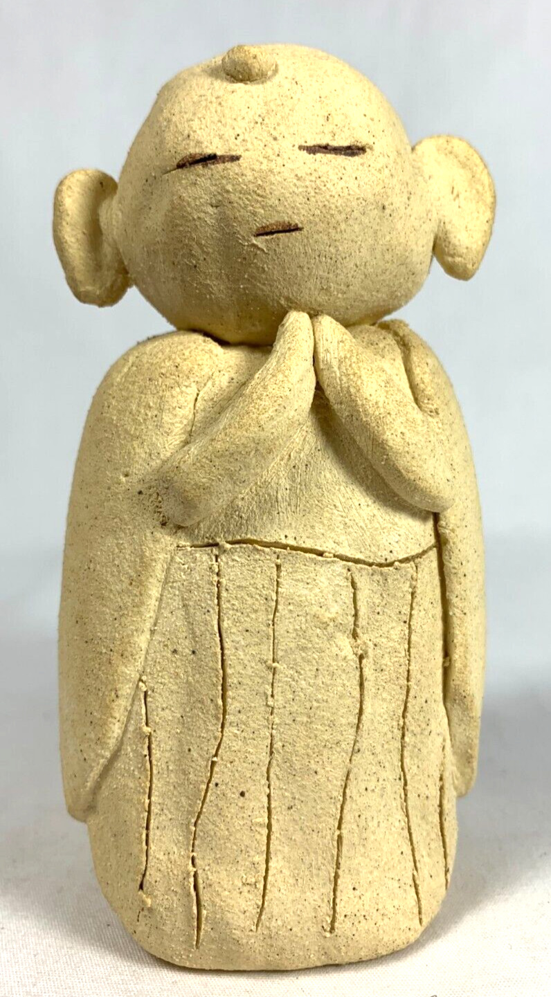 Jizo Japanese Studio Pottery Hand Made Artist Sculpture Buddhist Afterlife Guide