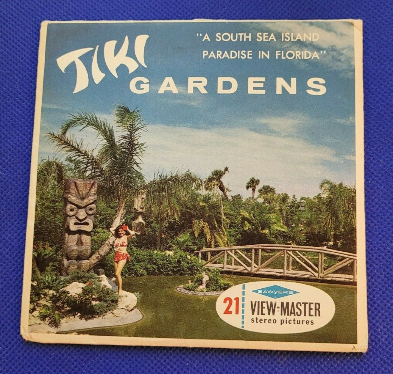 Sawyer\'s A974 Tiki Gardens Indian Rocks Beach Florida view-master 3 Reels Packet