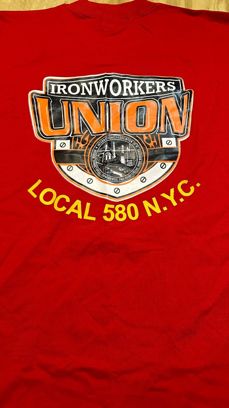 Ironworkers Local 580 New York City VINTAGE Labor Union Shirt NEW