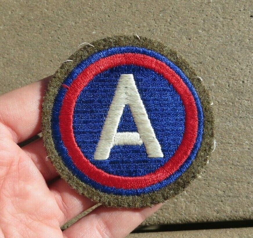 Inter-War US ARMY MILITARY 3rd Army Patch WOOLIE OD 