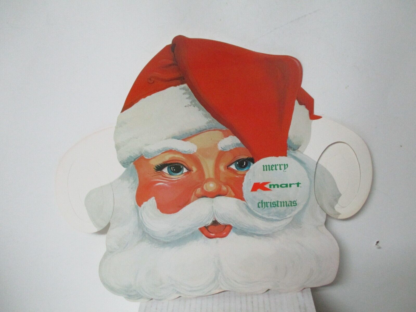 Vintage 1982 Kmart Christmas Giveaway Santa Claus Mask w Menu on Back
