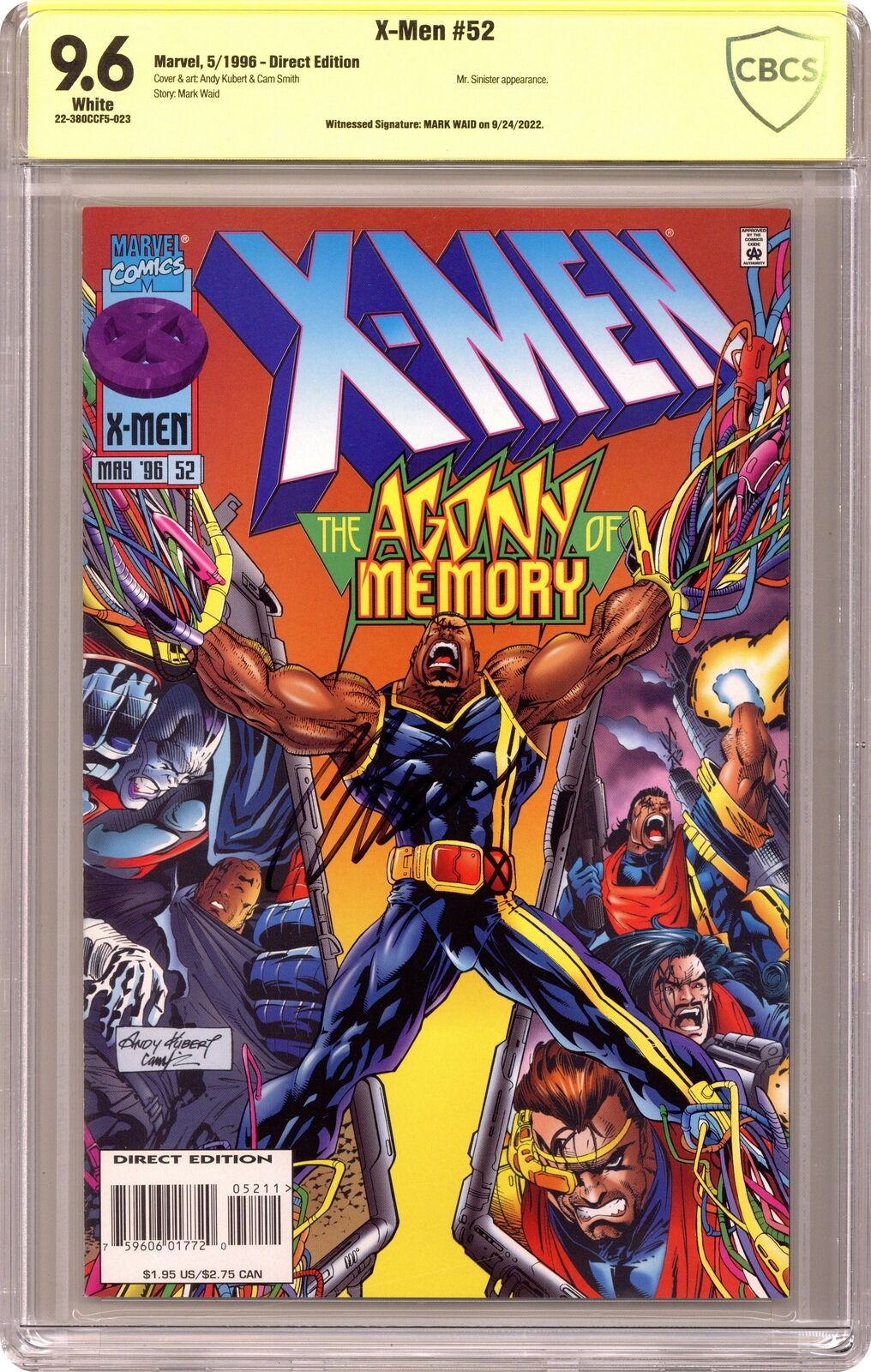 X-Men #52D CBCS 9.6 SS Waid 1996 22-380CCF5-023