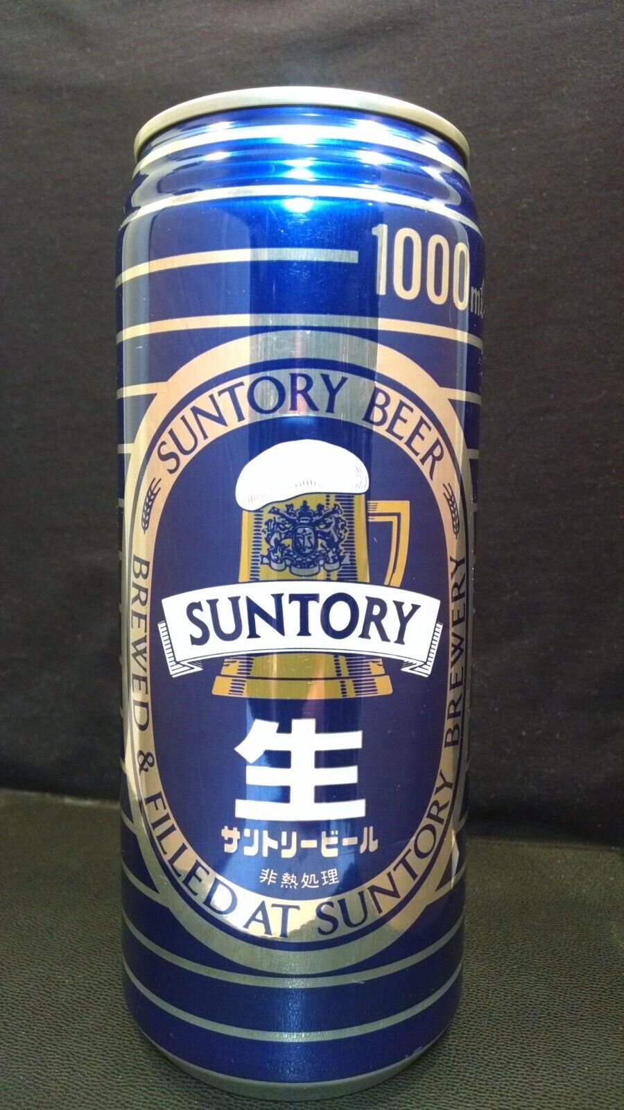 SUNTORY DRAFT BEER - 1982 - 1000ML PULL TAB CAN - JAPAN