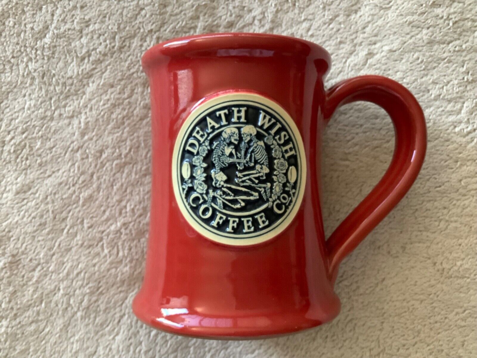 death wish coffee eternal embrace valentines day mug deneen pottery limited rare